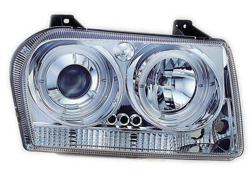 IPCW Projector Chrome Headlights With Rings 05-10 Chrysler 300 - Click Image to Close